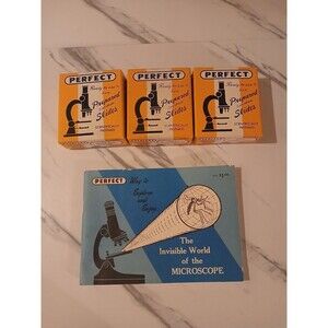 Lot of 3 Boxes of Perfect Prepared Speciman Slides With Booklet 810-C,F, L